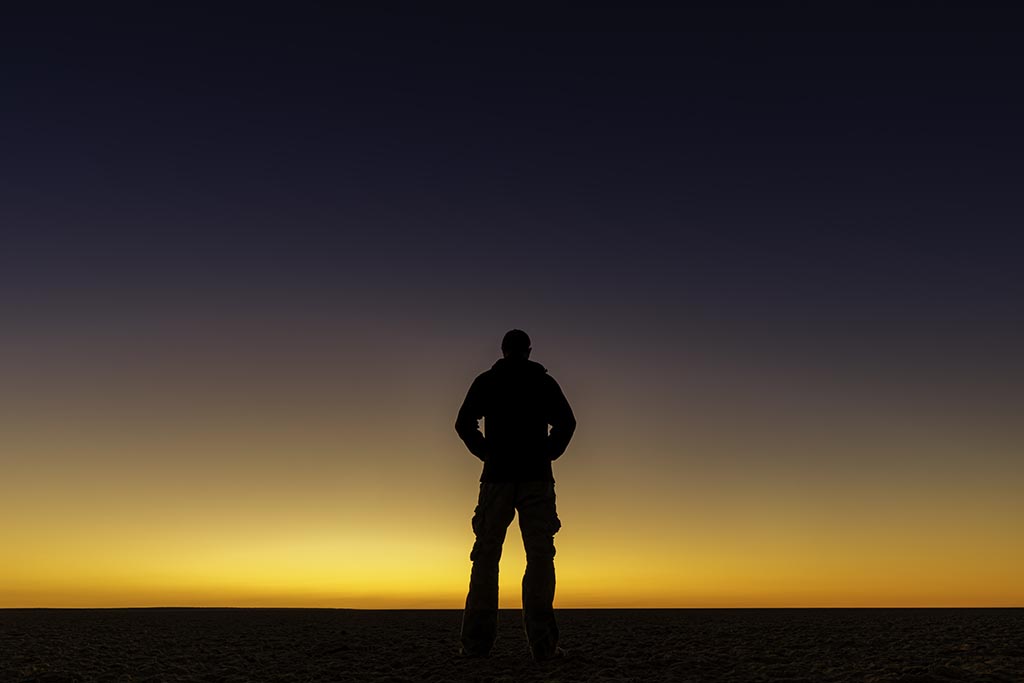 Lake Eyre Sunset Silhouette