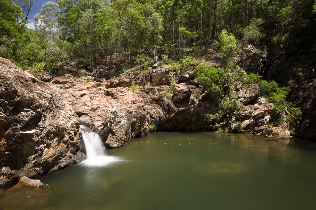 Rocky Hole swimming hole on Neurum Creek 4WD Tracks Brisbane