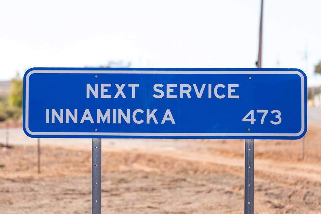 Next Service - Innamincka sign